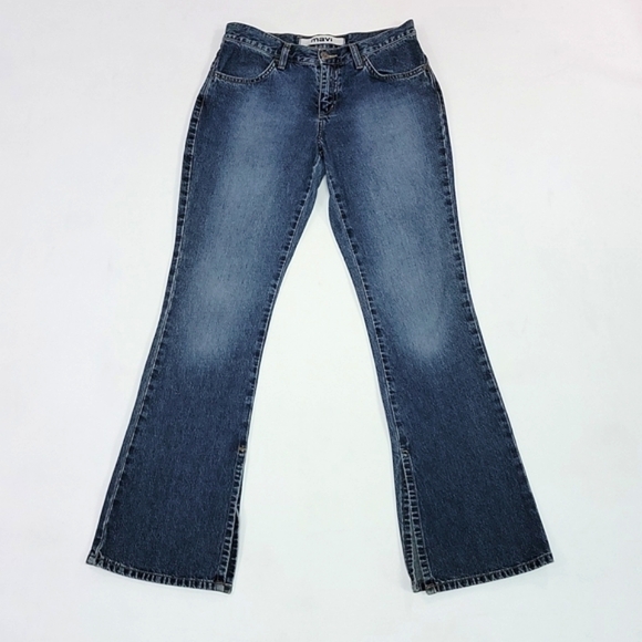 MAVI ♡ Sweet 'n Sexy 510 Michelle Split Flare Leg Distressed Denim Jeans 27/32 - Picture 3 of 17